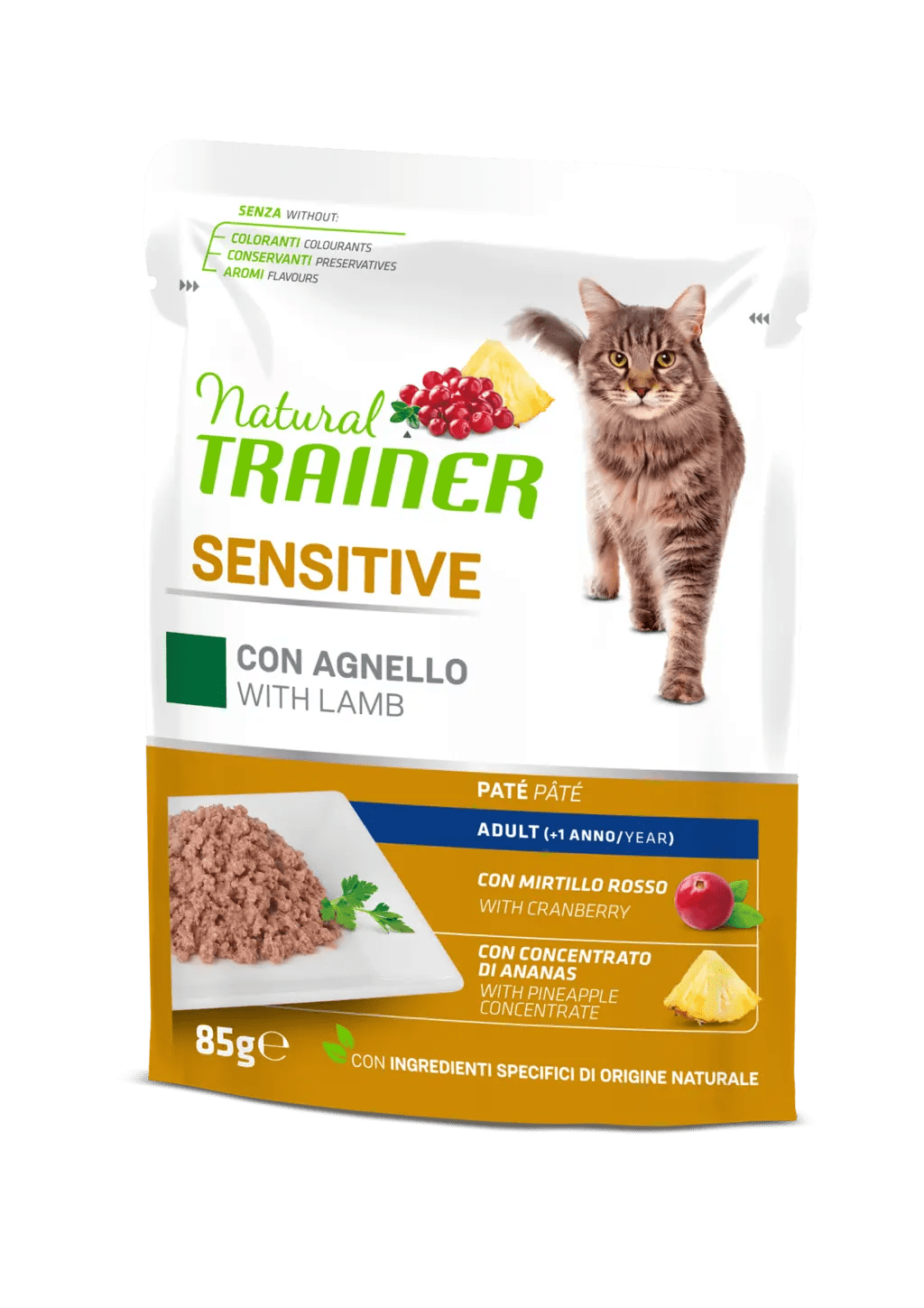 Natural Trainer Sensitive Adult Bocconcini in Salsa 85g Agnello