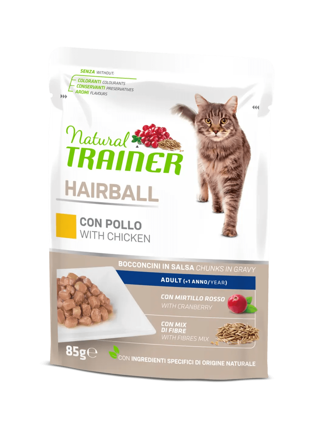 Natural Trainer Hairball Bocconcini in Salsa 85g Pollo