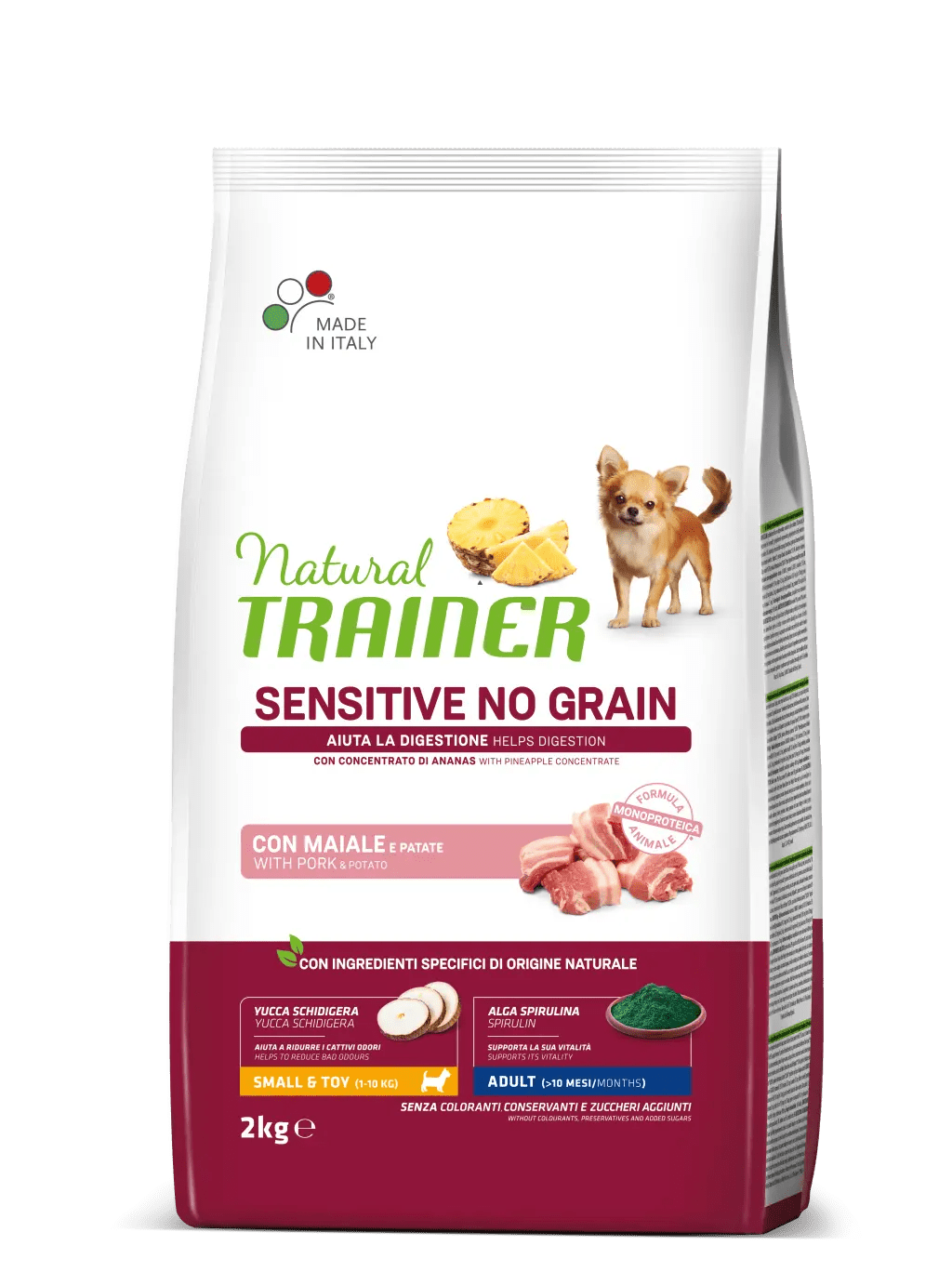 Trainer Sensitive No Grain Small&Toy Adult Maiale e Patate 2kg