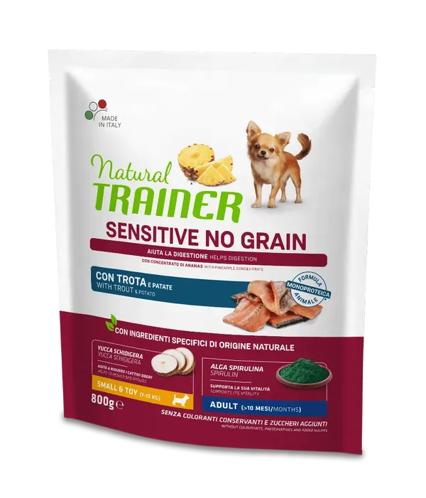 Trainer Sensitive No Grain Small&Toy Adult Trota e Patate