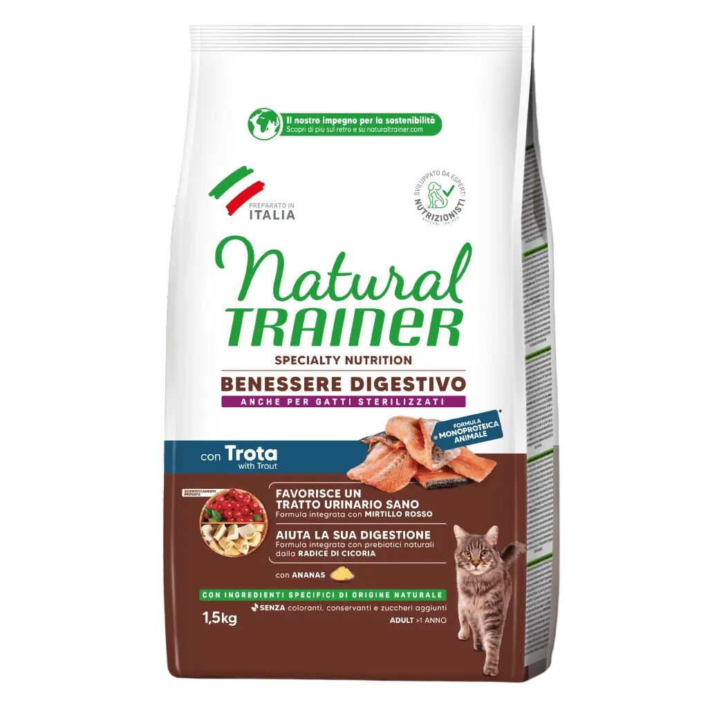 Natural Trainer Adult No Grain con Trota e Patate 1,5kg