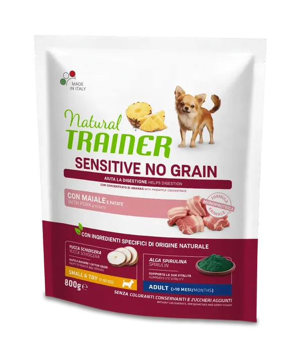 Trainer Sensitive No Grain Small&Toy Adult Maiale e Patate