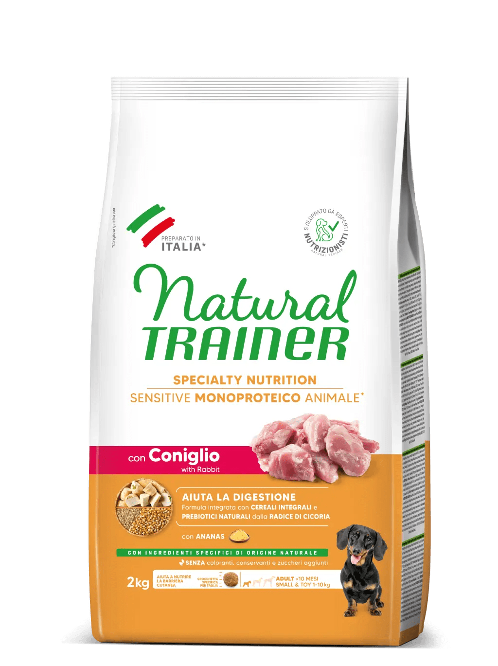 Trainer Sensitive Small&Toy Adult No Gluten con Coniglio e Cereali Integrali 2kg