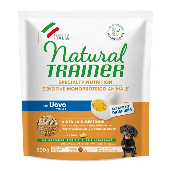 Trainer Sensitive Small&Toy Adult No Gluten con Uovo e Cereali Integrali