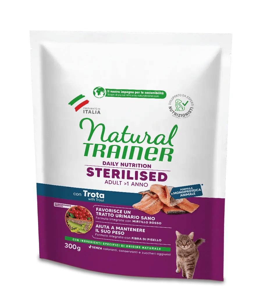 Natural Trainer Sterilised con Trota 300g