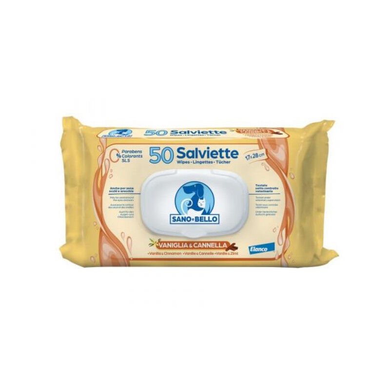 Sano e Bello Salviette Detergenti 50pcs Vaniglia e cannella