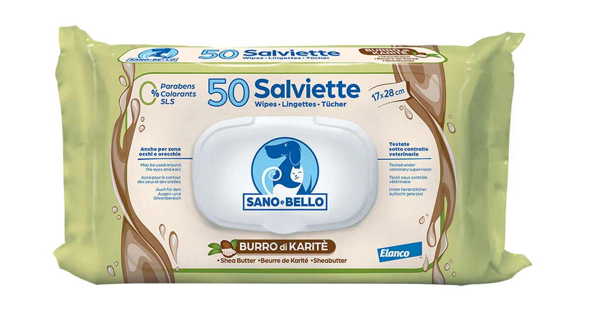 Sano e Bello Salviette Detergenti 50pcs Burro di karitè