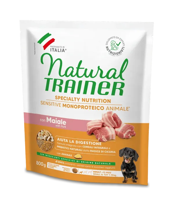 Trainer Sensitive Small&Toy Adult No Gluten con Maiale e Cereali Integrali