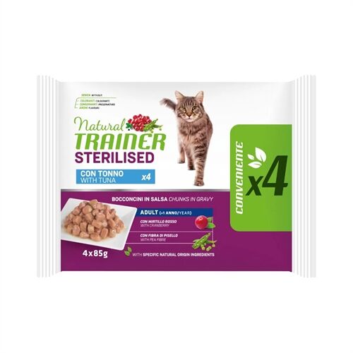 Natural Trainer Multipack Sterilised 4x85g Tonno