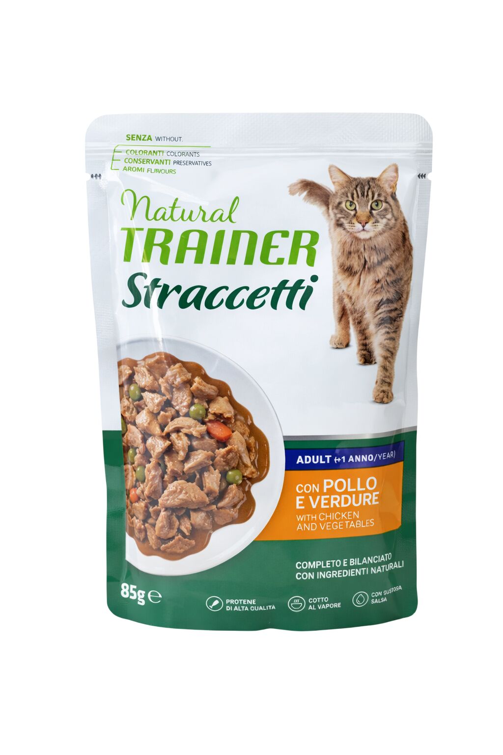 Natural Trainer Straccetti Adult Pollo e Verdure 85g