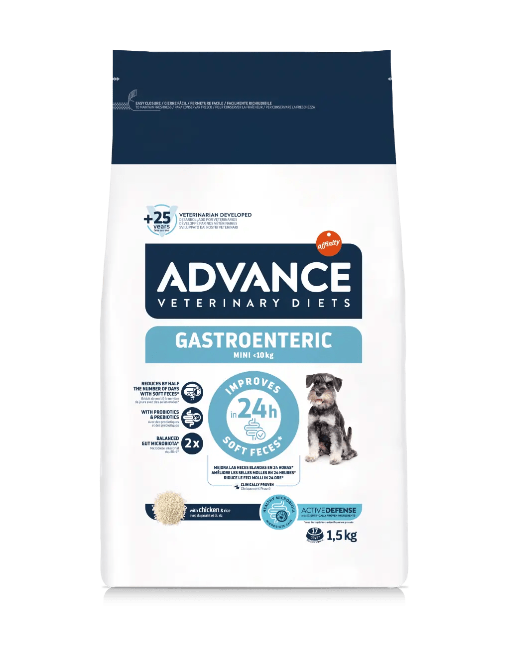 Advance Veterinary Diets Gastroenteric Mini 1,5 Kg – Crocchette Dietetiche per Cani di Piccola Taglia con Disturbi Gastrointestinali