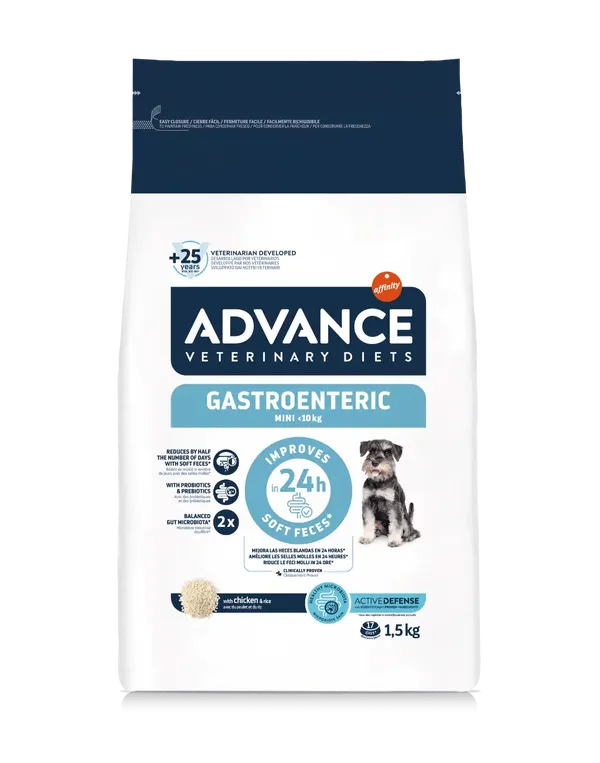 Advance Veterinary Diets Gastroenteric Mini 1,5 Kg – Crocchette Dietetiche per Cani di Piccola Taglia con Disturbi Gastrointestinali