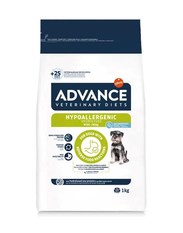 Advance Veterinary Diets Hypoallergenic Mini 1 Kg – Crocchette Dietetiche Ipoallergeniche per Cani di Piccola Taglia