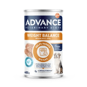 Advance Veterinary Diets Medium/Maxi Weight Balance 400 g – Alimento Dietetico per Cani in Sovrappeso di Taglia Media e Grande