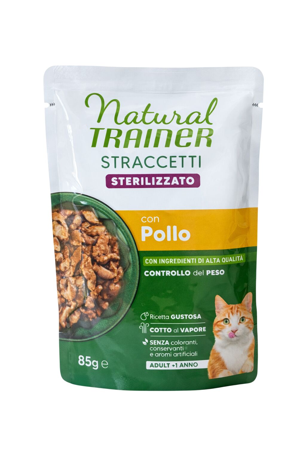 Natural Trainer Straccetti Sterilised Pollo 85g