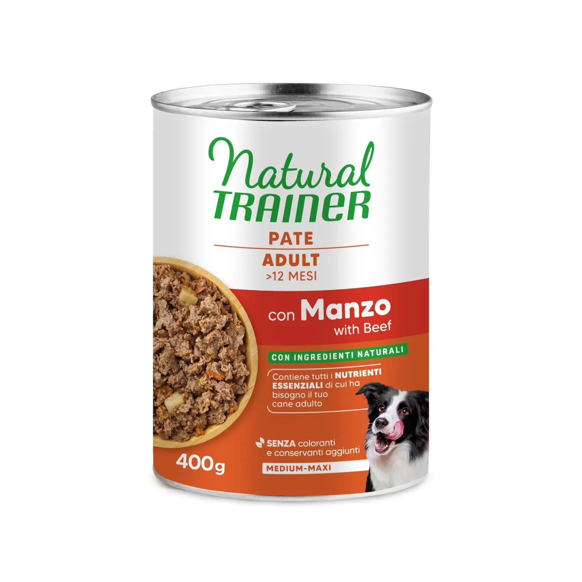 Natural Trainer Mantenimento Paté Medium&Maxi 400g Manzo