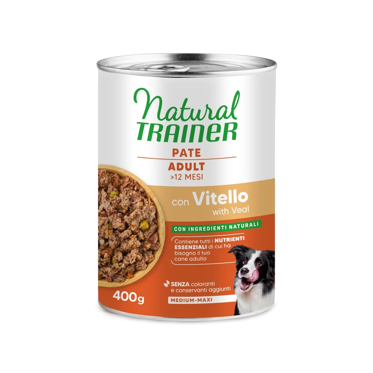 Natural Trainer Mantenimento Paté Medium&Maxi 400g Vitello