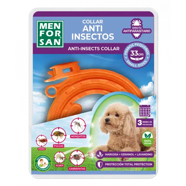 Men For San Collare all'Olio di Neem per Cani Taglia Piccola – Protezione Naturale e Azione Repellente