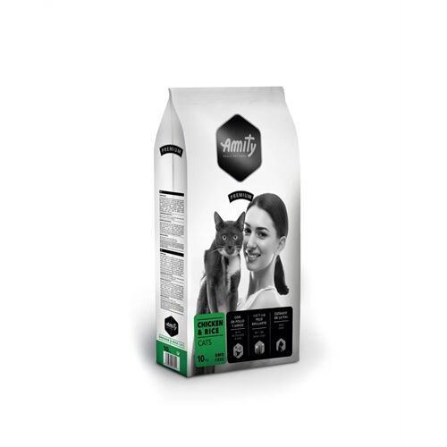 Amity Premium Cat Adult Pollo e Riso – Crocchette Complete per Gatti Adulti 1,5kg