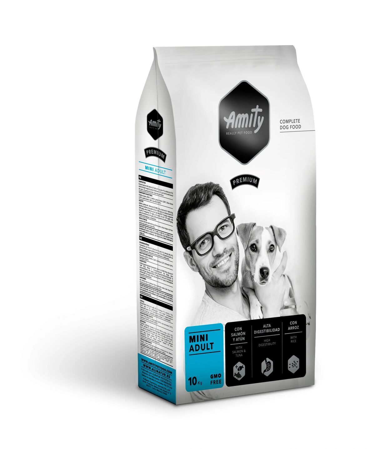 Amity Premium Adult Mini Tonno e Salmone – Crocchette Complete per Cani Adulti di Taglia Piccola 10kg
