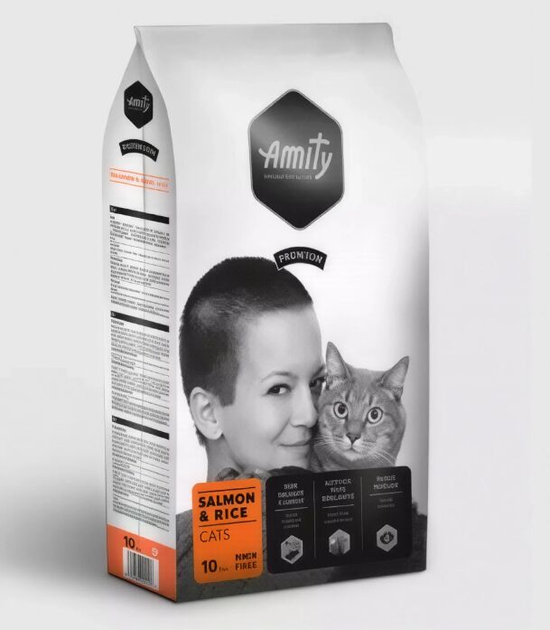 Amity Premium Cat Adult Salmone e Riso – Crocchette Complete per Gatti Adulti 1.5kg