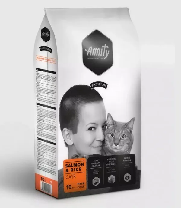 Amity Premium Cat Adult Salmone e Riso – Crocchette Complete per Gatti Adulti