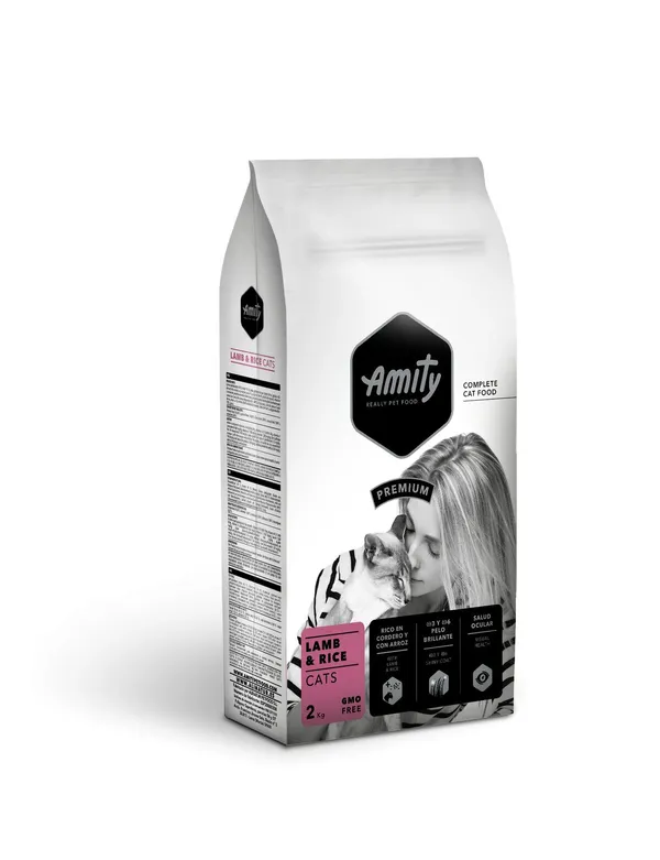 Amity Premium Cat Adult Agnello e Riso – Crocchette Complete per Gatti Adulti