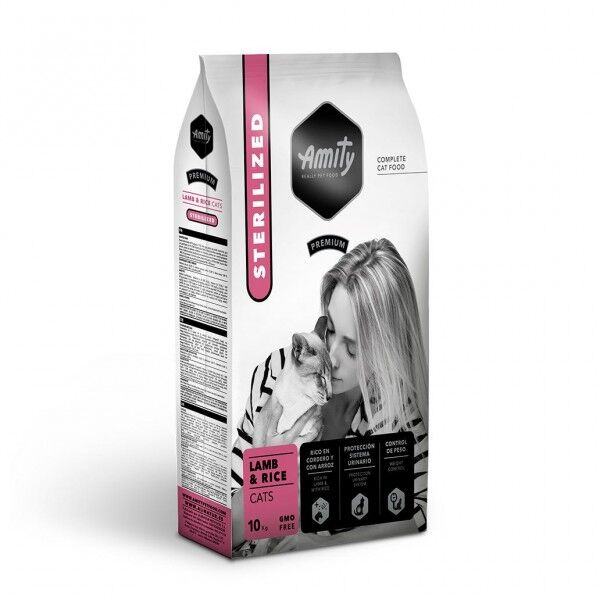 Amity Premium Cat Sterilised Agnello e Riso – Crocchette Complete per Gatti Adulti Sterilizzati 10kg
