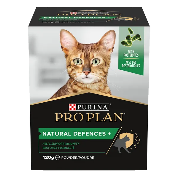 Purina Pro Plan Natural Defences+ Integratore per Gatti 60 g – Supporto alle Difese Immunitarie con Postbiotici