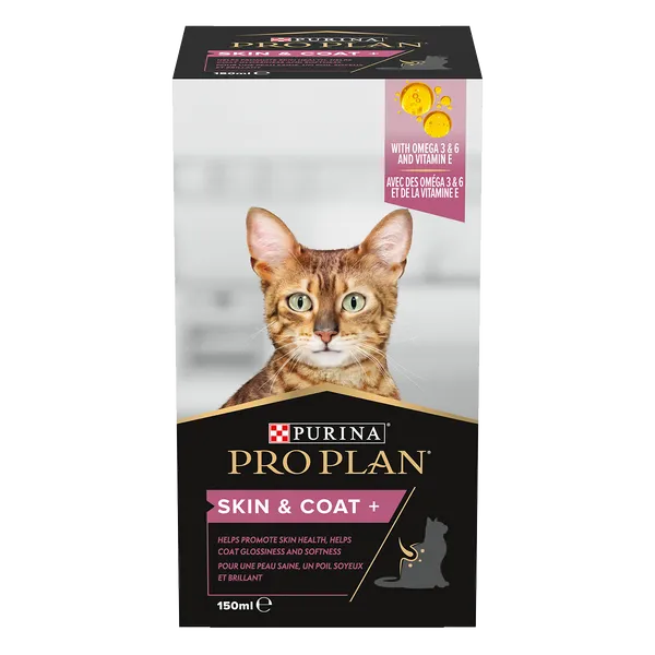 Purina Pro Plan Skin & Coat Integratore per Gatti 150 ml – Supporto per Pelle Sana e Pelo Lucido