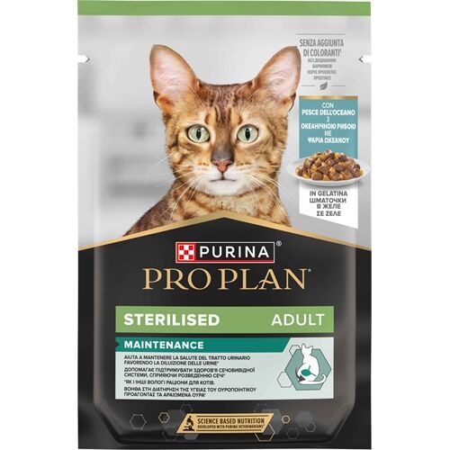 Purina ProPlan Sterilised Adult Bustine in Salsa 85g Pesce dell'oceano