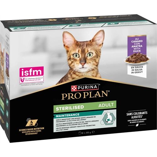 Proplan Multipack Adult Sterilised Stracetti di Anatra in Salsa 10x85g