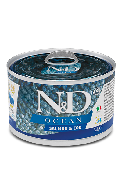 N&D Ocean Canine 140g Salmone e merluzzo - Adult mini