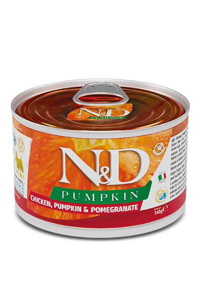 N&D Pumpkin Canine 140g Pollo, zucca e melograno - Adult mini