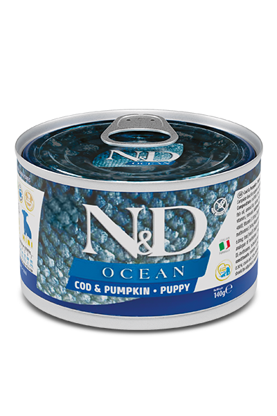 N&D Ocean Canine 140g Merluzzo e zucca - Puppy mini