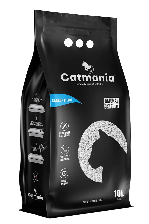 Catmania Lettiera Agglomerante in Bentonite con Carboni Attivi per Gatti