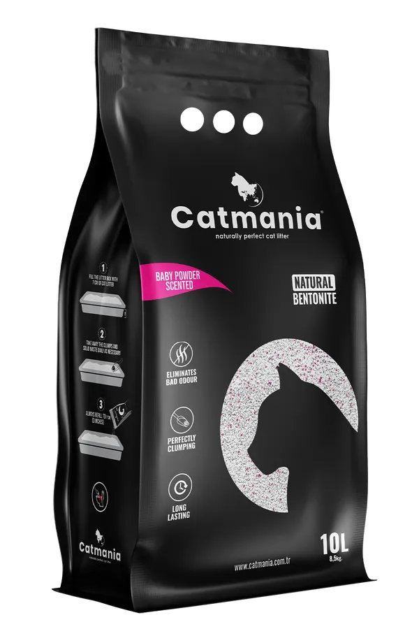 Catmania Lettiera Agglomerante in Bentonite per Gatti al Talco