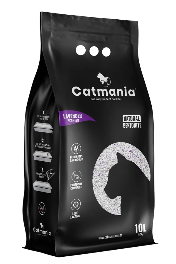 Catmania Lettiera Agglomerante in Bentonite per Gatti alla Lavanda