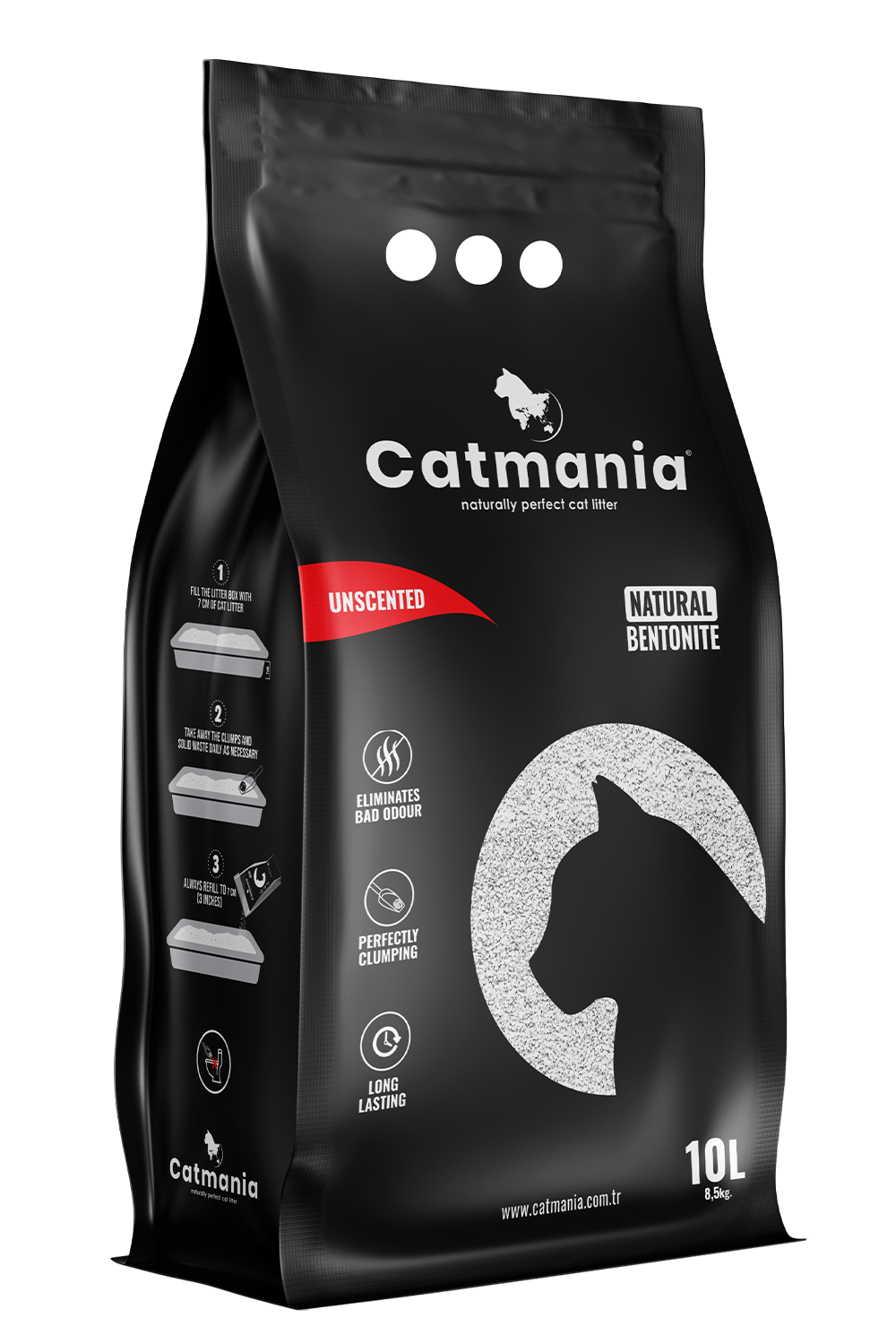 Catmania Lettiera Agglomerante in Bentonite Naturale per Gatti 10lt