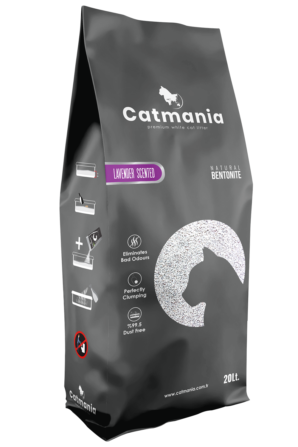 Catmania Lettiera Agglomerante in Bentonite per Gatti alla Lavanda 20lt