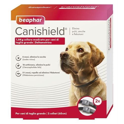 Beaphar Canishield Collare Antiparassitario per Cani Taglia Grande – Confezione da 2 Pezzi
