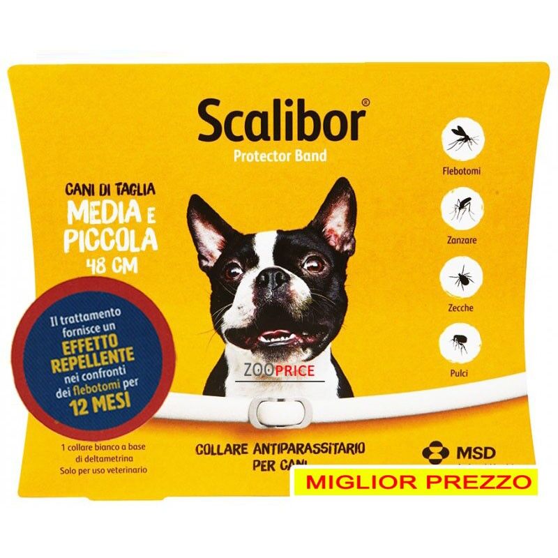 Scalibor Collare Antiparassitario Cane Taglia Piccola/Media 48cm
