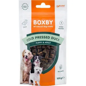 Boxby Snack Pressato a Freddo Anatra 100 g – Snack Monoproteico Grain Free per Cani