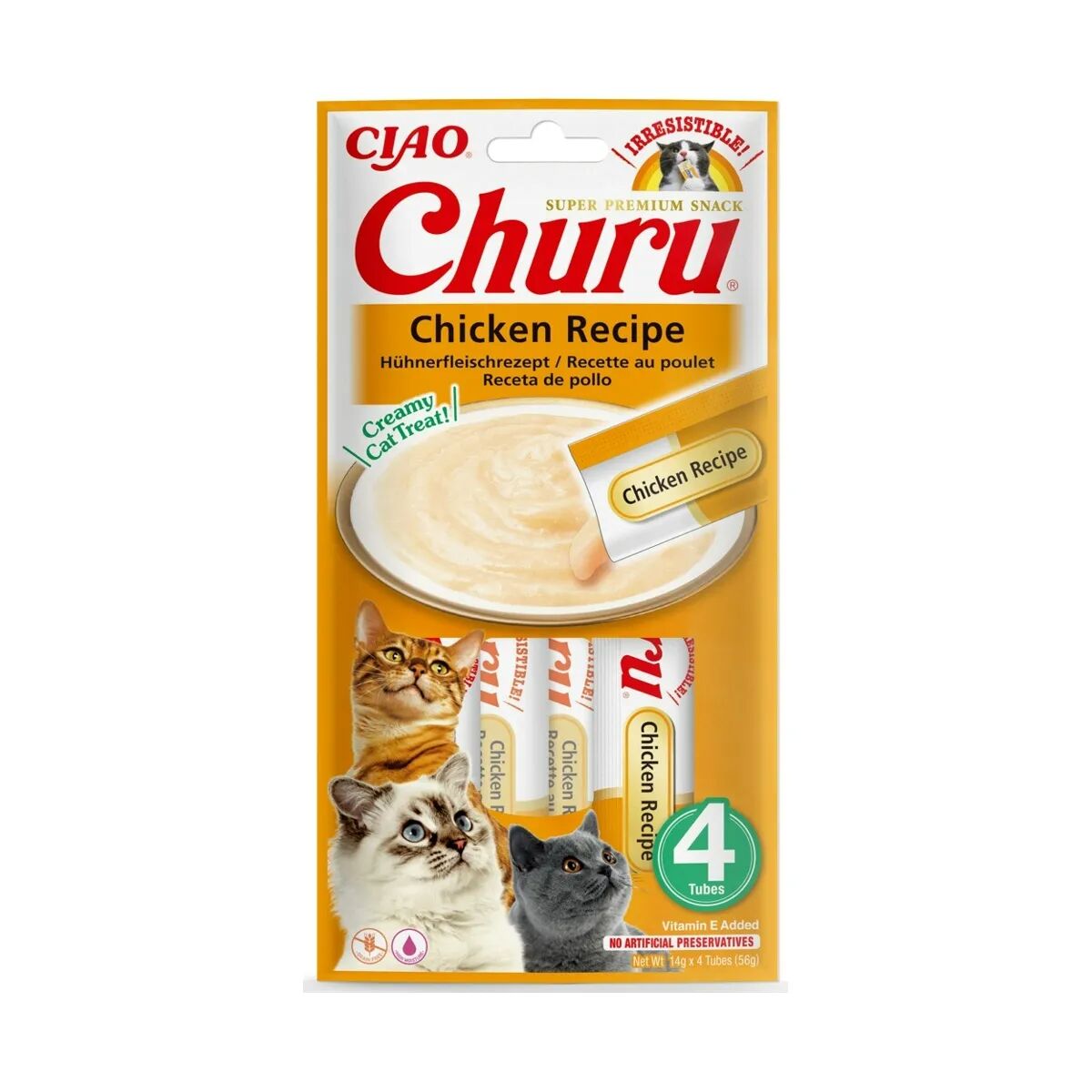 Churu Snack Cremoso con Pollo 4x14g