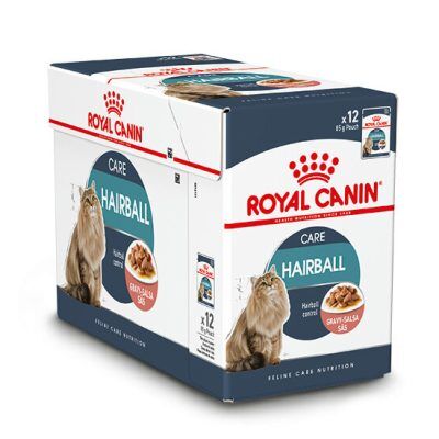 Royal Canin Hairball Care in Salsa – Alimento Umido Completo per Gatti Adulti contro i Boli di Pelo 12x85g