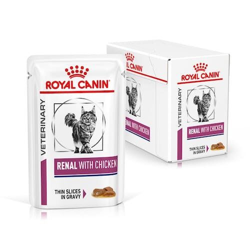 Royal Canin Renal Pollo 12x85g – Alimento Dietetico Completo per Gatti con Insufficienza Renale