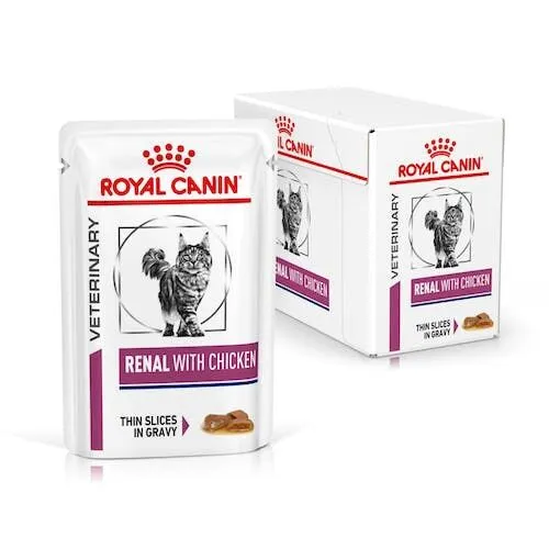 Royal Canin Renal Pollo 12x85g – Alimento Dietetico Completo per Gatti con Insufficienza Renale