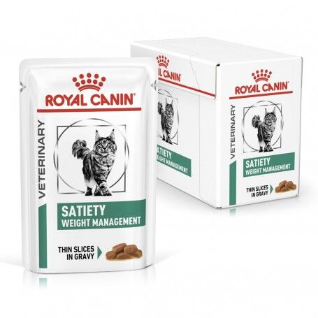 Royal Canin Blister Satiety Weight Management 12x85 g – Alimento Umido Dietetico Completo per Controllo e Perdita di Peso