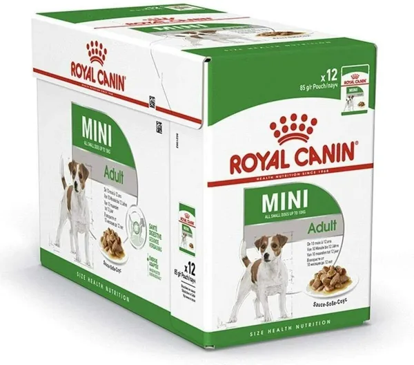 Royal Canin Mini Adult 12x85g – Alimento Umido in Salsa per Cani Adulti di Piccola Taglia