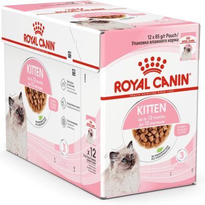 Royal Canin Kitten in Salsa 12x85g – Alimento Umido Completo per Gattini in Crescita 12x85g